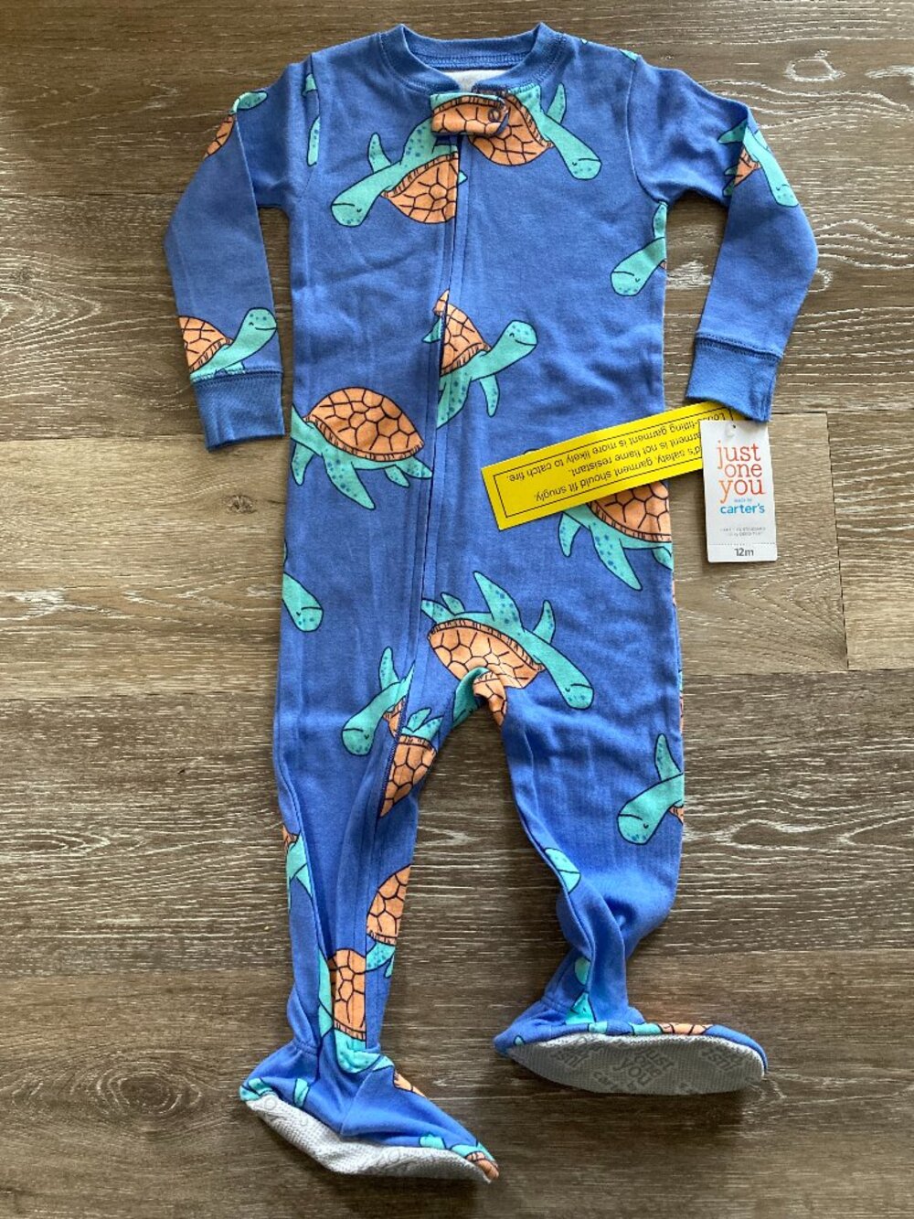 Carters Turtle Footie PJs Size 12mo